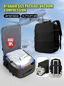 Ba lô xách tay Wizz Air Ryanair 40x20x30cm - Ngăn đựng laptop 14 inch, Ngăn đựng giày, Ghế gấp gọn, Giúp sắp xếp đồ đạc trên máy bay, Phù hợp cho các chuyến đi ngắn, Thiết kế tối giản unisex, Túi xách tay, Hành lý du lịch nhỏ gọn, Túi du lịch thời trang, Khóa kéo an toàn. - Nhiều màu - Xem 9