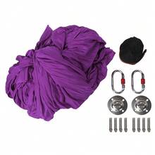 Hamaca de yoga aérea para estudio de yoga, cuerda de estiramiento casera invertida, hamaca de yoga elástica ensanchada - Morado - Ver 9