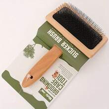 Dog Grooming Brush, Wooden Bristle Brush For Dogs, Cat Deshedding Brush - Multicolor - View 6