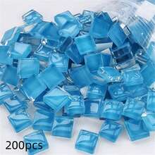 200pcs 0.39inch Square Glass Mosaic Tiles - Premium Craft Decorative Pieces For Creative Art, Painting, Handmade Jewelry, And DIY Projects - A - View 25