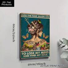 1PC Into The Hair Salon I Go To Lose My Mind And Find Your Soul Poster Beautiful Girl With Butterflies  Wall Art Poster, For Living Room Decoration Home Decor, Frame Canvas Print, Modern Canvas Posters For Room, Room Decoration Stuff, Home Decor ,Room Decor Aesthetic, Western Decor, Bedroom Office Decor 2D Flat - 繪圖*標語*字母 - 查看 9