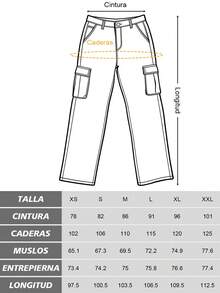 Homme Pantalones vaqueros cargo casuales para hombres, minimalistas y de moda para uso diario - Azul lavado oscuro - Ver 8