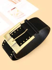 方形扣女士腰带，简约百搭，可搭配牛仔裤、休闲裤、连衣裙，优雅女士腰带，休闲日常通勤腰带，适合作为礼物 - C096 - 查看 8