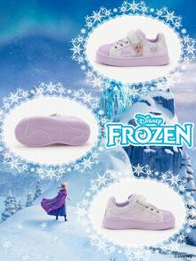 Disney 1 Pair Princess-Themed Children's Athletic Shoes, Including Princess, Anna, And Arendelle Princess Sneakers, Suitable For Daily, Holiday Sports And Outdoor Wear. Comfortable, Non-Slip, Durable And Breathable Soles - Purple - View 4