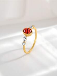 925 Sterling Silver Ring, Versatile Daily Wear For Women, Stackable, Romantic Valentine's Day Gift - Yellow Gold - View 2