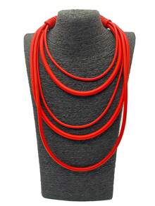 MARLIWOO 1pc Gothic Multi-Layer Coil Decor Necklace, Unique Punk Style Fashion Party Accessory For Women - Multicolor - View 3
