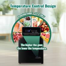 WANAI 4.0 Cubic Feet Capacity Refrigerator, Equipped With Temperature Display Function, Compact Mini Freezer With 2 Detachable Baskets, Suitable For Any Location, Black - US B Type Plug(110-127V) - View 8