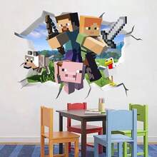 Pegatina de pared extraíble de PVC de Minecraft Escape, decoración del hogar, fiesta, regalo de cumpleaños - Multicolor - Ver 8