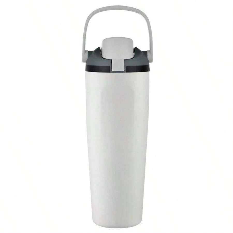 Sway 30oz/887ml Tumbler Cup Coffee Mug Stainless Steel Portable Vacuum Flask Cold Hot Sport Cup Car Cup With Straw Travel Mug Insulated Cup - trắng - Xem 1