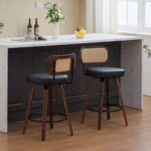 Barstools - Black + PU Leather + Foam-1 - View 7
