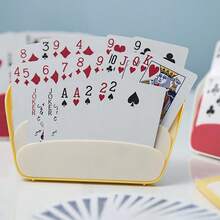 1pc 3-Layer Plastic Playing Card Holder - Durable And Compact Design, Suitable For Poker And Family Games - Great For Adults, Parties And Casual Gatherings, Holiday Toys, Christmas And Halloween Toys, Card Storage Box - Multicolor - View 9