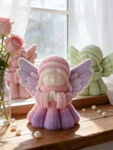 1 Peça Molde de Silicone Exquisito de Menina Anjo Alada Escultura Realista de Uso Múltiplo para Vela/Gesso/Sabonete DIY Dia dos Namorados Dia das Mães Primavera Presente de Aniversário Decoração do Lar - A - Visão 6