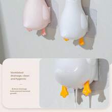 1个可爱鸭子浴室发夹，二合一壁挂式毛发收集器和管道疏通器 - A - 查看 10