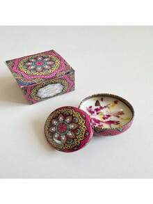1 pezzo/4 pezzi Set di terapia con cera profumata, tazze di candele di cera di soia fatte in casa, decorazione floreale per matrimoni e vacanze, regalo perfetto per famiglia e amici, barattoli di candele profumate per compleanno, San Valentino o Festa della Mamma, confezione regalo per aromaterapia - multicolore - Visualizzare 14
