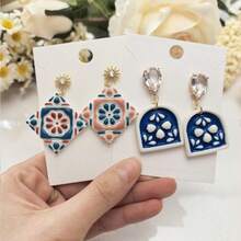 Bohemian Style Ceramic Tile Shaped Polymer Clay Cutting Tool Set, DIY Tools For Handmade Moroccan Style Earrings And Jewelry Pendants - Th20 - View 5