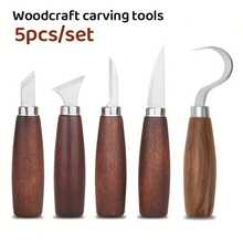5pcs Set: Carving Knife, Curved Knife, Straight Knife, Carving Wooden Spoon, Handcraft Carving Pattern Tools - Carving Knife - View 9