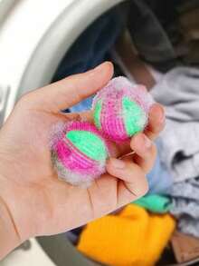 Reusable Lint Remover Balls, Anti- Nylon Laundry Balls, Lint Removal Tool, Washing Machine Cleaning Balls, For Removing Pet Hair And Fuzz In Washing Machine (Red And Green) - Upgraded - View 4