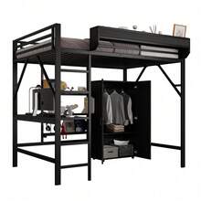 Kids Bed Frames, Headboards & Footboards - Black + MDF+Metal - View 11