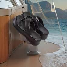 ASOFTER Women's Black Casual Slip-On Sandals, Thick Sole Minimalist Design, Suitable For Spring/Summer, Cherry Blossom Season, Ramadan, Graduation - Black - View 2