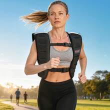 8kg Adjustable Weighted Vest With Reflective Strips | Running & Exercise Vest, Black - Default - View 4