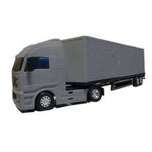 Brinquedo Caminhão Baú Diamond Truck Cinza 1330 - Roma - Cinza - Visão 8
