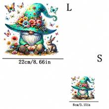 2pcs Green Dwarf Heat Transfer Patches, Ironing And Washable, Suitable For T-Shirts, Jeans, Sweaters, Handbags, Pillows, Cushions - L+S - View 1