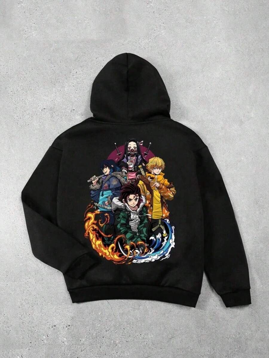 Men Outdoor Hoodies & Sweatshirts - Black - View 1