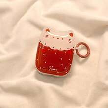 1 Set Cute Cat & Strawberry Design 4/ Pro 3 Wireless Bluetooth Earphone Case - Multicolor - View 2