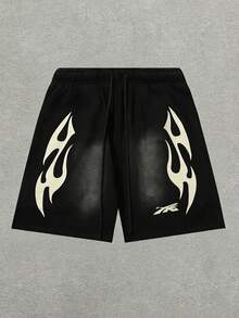 Men's Statement Print Shorts Fashion Designer Patterned Casual Daily Wear Shorts - Multicolor - View 1