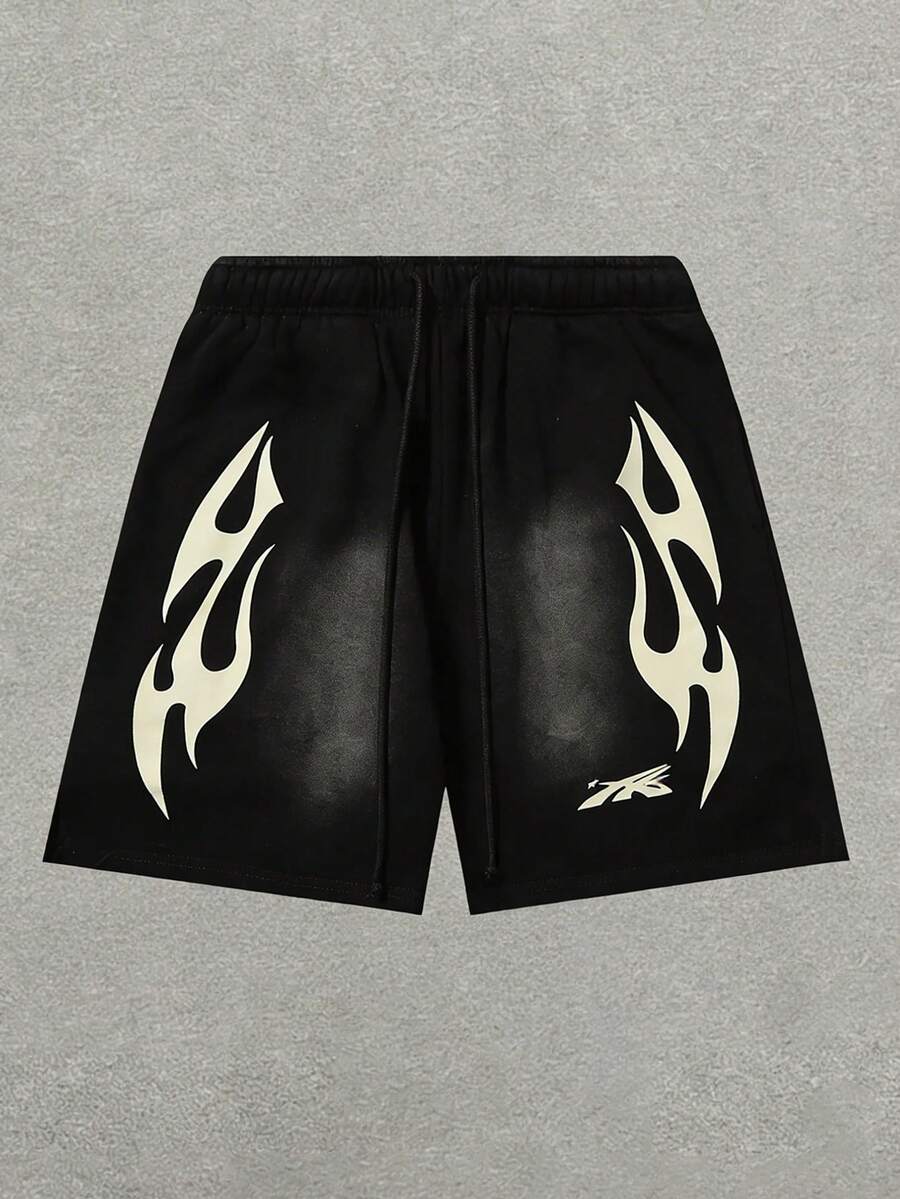 Men's Statement Print Shorts Fashion Designer Patterned Casual Daily Wear Shorts - Multicolor - View 1