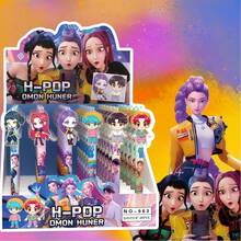 5pcs K-Pop Demon Hunt Girl Group Acrylic Signature Pen Click Neutral Pen Student Kpop Stationery[Random Shipment] - Multicolor - View 1