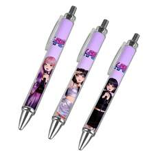 K-POP Theme Ballpoint Pen And Rollerball Pen, Featuring Popular Girl Group Patterns, Black Ink Refill. Quick-Drying Ink, Smooth Writing. Suitable For Young People And K-POP Fans - Sets - View 9