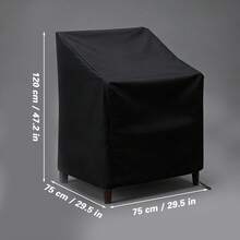 210D 高强度涤纶防水户外家具罩 - 沙发椅罩，防水、防尘、防紫外线、防撕裂、防风，带可调节抽绳，适用于花园、庭院、露台、阳台、客厅 - 全天候防护 - 花園庭院防水罩 - 查看 6