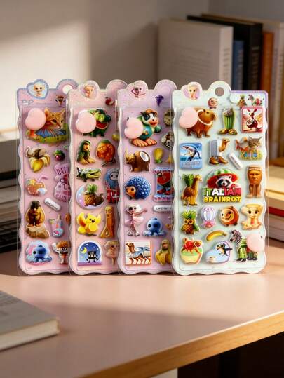 3D Cartoon Cute Stickers | Suitable For DIY Decoration On Phone Cases, Laptops, Desktops, Notebooks, Planners, Mugs, Refrigerators, Travel Bags, Etc. Also Great As Laptop Stickers, Planner Accessories, Cute Decorations, Decorative Stickers, And For Any Smooth Surface.