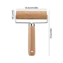 1pc Wooden Rolling Pin With Handle, Non-Stick Pizza Roller, Mini Dough Roller For Home Kitchen Baking Cooking - Multicolor - View 4