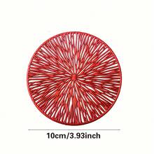 6 Piezas Posavasos con Patrón Explosión Resistentes al Calor |   Tapetes de Mesa para Hogar Restaurante Comidas Festivas |   Protector de Tazas - negro - Ver 9