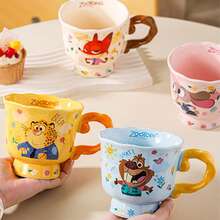Disney Cốc sứ Zootopia 12oz dùng đựng súp, kem, ngũ cốc, cháo yến mạch | Cốc cà phê espresso, cà phê có caffeine, đồ uống | Vật dụng dễ thương cho gia đình và nhà bếp - Nhiều màu - Xem 7