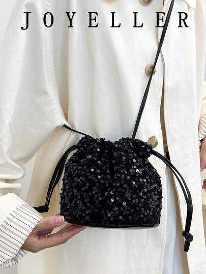 Bolso pequeño elegante, Vintage exquisito con lentejuelas, Nueva bolsa de la suerte, Joyería de perlas personalizada, Versátil occidental, Bolso cruzado compacto para mujer