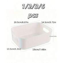 3pcs Multi-Purpose Storage Box Set - Suitable For Storing Cosmetics, Snacks, Etc. - Plastic Material, Can Be Used In Kitchen, Bathroom And Dorm - Multicolor - View 13