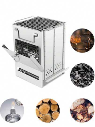 Portable Folding Firewood Stove, Suitable For Outdoor Cooking, Picnics, Hiking, Barbecue And Other Occasions