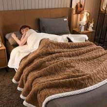 Luxurious Double-Sided Fleece Throw Blanket - Soft,Plush White 130*160 Double-Layer Jacquard Taffeta Blanket, Luxurious Soft Fleece Throw For All Seasons, Bedroom Elegance & Gift Ready - Creamy White - View 10