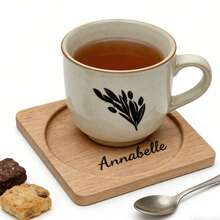 Customized Personalized Wooden Coasters With Customizable Text And Pattern Options, Hand Washable Heat-Resistant Coasters Suitable For Coffee, Tea, Valentine's Day, And Wedding Venues - Multicolor - View 10