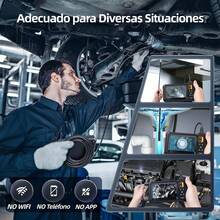 Cámara Endoscopio 8mm 1080p Boroscopio Industrial 4.3in 5m Con 8 Led Para Comprobar Tuberías De Alcantarillado Y Automotriz - Negro - Ver 2