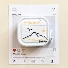 Sunrise Sunset Design Earphone Case, Transparent Refreshing Earphone Cover, Earphone Shockproof Case, Suitable Compatible With Apple Bluetooth Earphone Protective Case - Clear - View 4