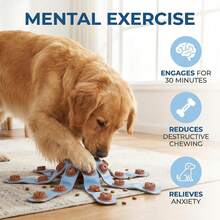 1pc Large 78cm Chew Octopus Dog Toy, Made Of Canvas And Natural Rubber, Adjustable Treat Dispenser, Interactive Food Puzzle Toy Suitable For Aggressive Chewing Large Dogs - Blue - View 3