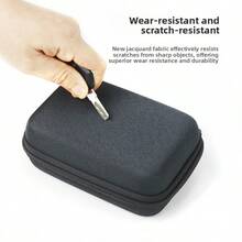 Dwuwarstwowa torba do przechowywania dysków twardych, kabel do transmisji danych, pamięć flash USB, cyfrowy organizer powerbanku, twarda obudowa EVA, odporna na wstrząsy i upadki - Biały - Zobacz 6