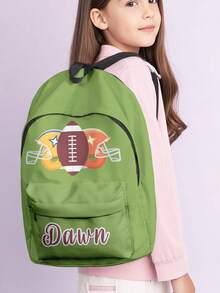 1pc Customized Name Backpack, Can Be Customized According To Your Unique Design, Perfect For Children, Print Your Own Name Or Print Your Sister's And Classmates' Names As A Gift To Give To Others - Multicolor - View 7