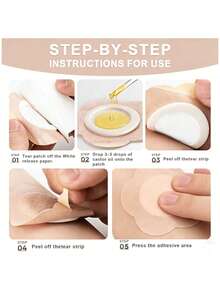 50片/包 自粘式肚脐贴，蓖麻油敷料，防漏设计，透气便携，无需清洗，适用于肚脐，温和不刺激，使用方便，持久耐用，一次性自粘贴片 - 彩色 - 查看 6