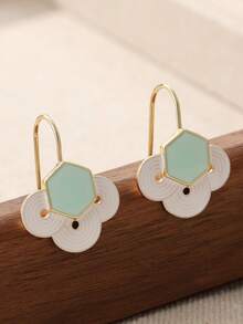 1 Đôi bông tai chạm khắc hoa thủ công thanh lịch, trang sức phong cách Bohemian dành cho nữ, thích hợp cho các bữa tiệc ngày lễ, một món quà tinh tế dành cho người yêu. - Nhiều màu - Xem 3