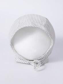 TUTUYA Infant Princess Hat, Soft & Comfortable All Season Material Baby Cap, Blue Striped Brimmed Sun Protection Hat - 1PC - View 5